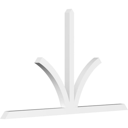 Ekena Millwork Richland Architectural Grade PVC Gable Bracket, 108"W x 63"H x 4"D x 4"F, 14/12 Pitch GBP108X63X0404RIC00